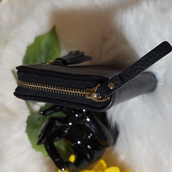 Kate Spade Black Chester Pebbled Leather Tassel Zip Around Continental Wallet - Picture 5 of 13